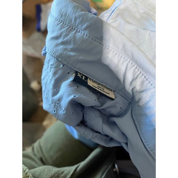 The Good Sir Collection Outdoor Fishing Light Blue Long Sleeve Polo Mens Size XL - Picture 9 of 9